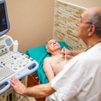 Senior man having medical exam