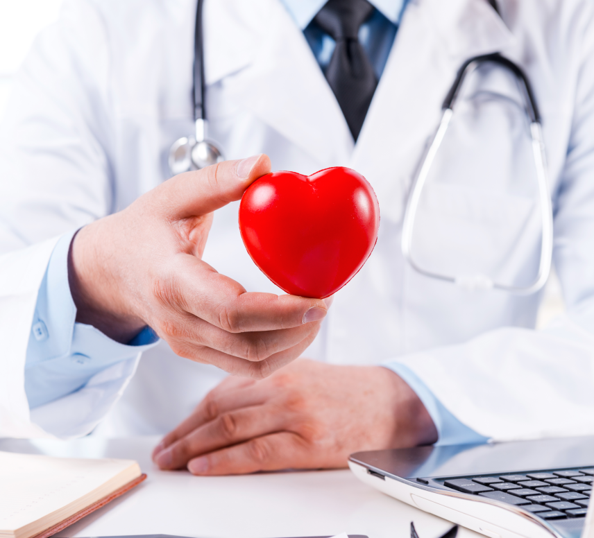 a person holding a heart