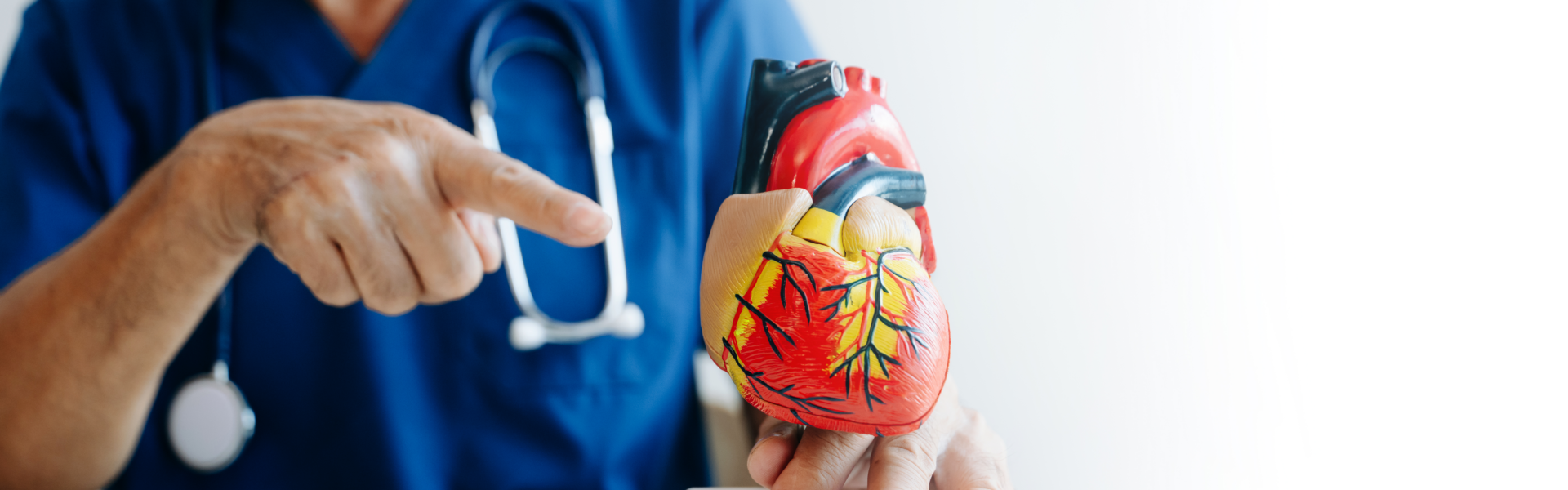 a person pointing at a heart