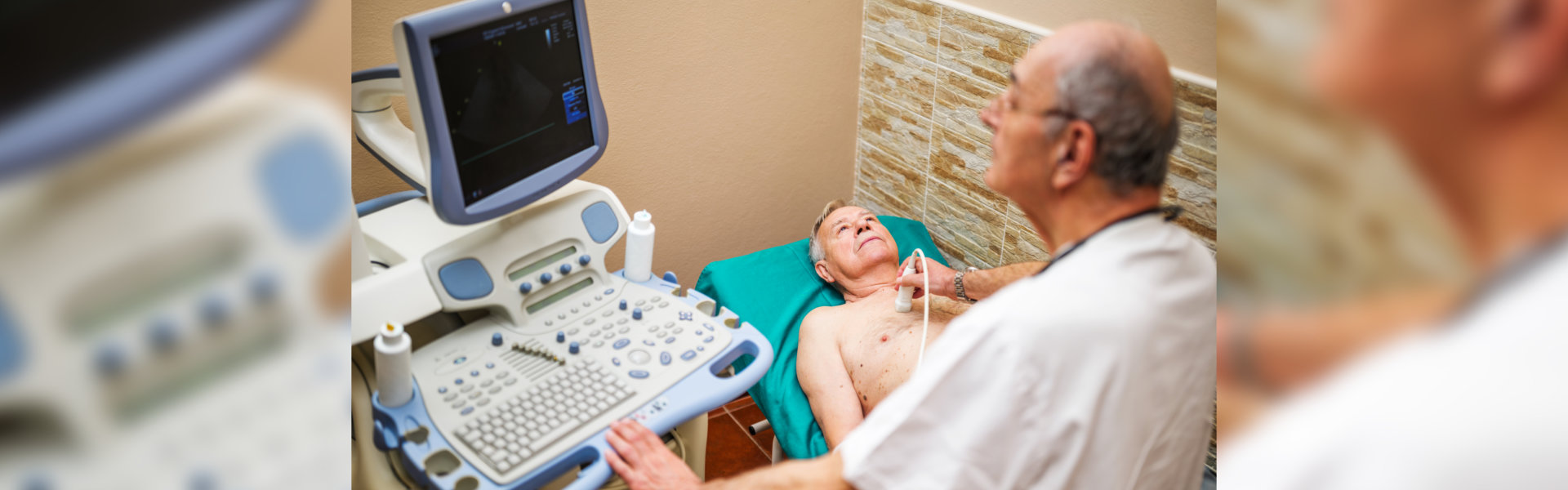 Senior man having medical exam